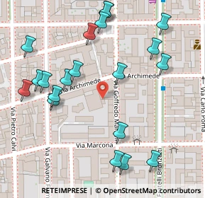 Mappa Via Goffredo Mameli, 20129 Milano MI, Italia (0.1505)