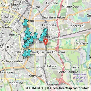 Mappa Milano Forlanini, 20133 Milano MI, Italia (1.73688)