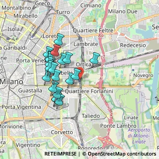 Mappa Milano Forlanini, 20133 Milano MI, Italia (1.6025)