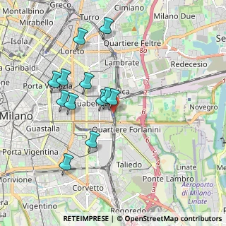 Mappa Via Roberto Ardigò, 20133 Milano MI, Italia (1.76667)