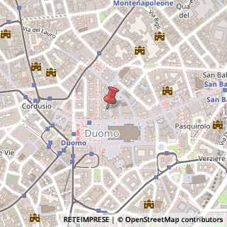 Mappa Via Ugo Foscolo, 1, 20121 Milano, Milano (Lombardia)