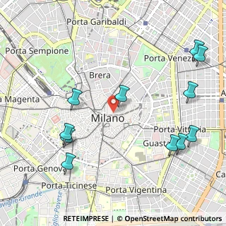 Mappa Via Ugo Foscolo, 20121 Milano MI, Italia (1.28091)