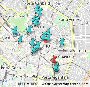 Mappa Via Ugo Foscolo, 20121 Milano MI, Italia (0.8265)
