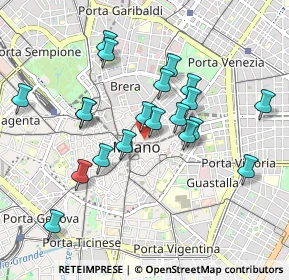Mappa Via Ugo Foscolo, 20121 Milano MI, Italia (0.872)