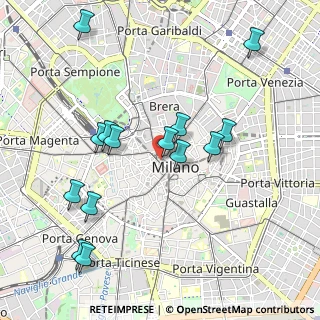 Mappa Stazione Metropolitana Cordusio, 20123 Milano MI, Italia (1.03929)
