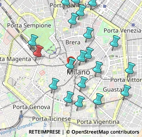 Mappa Via Santa Margherita, 20100 Milano MI, Italia (1.0725)