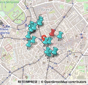 Mappa Via Santa Margherita, 20100 Milano MI, Italia (0.3265)