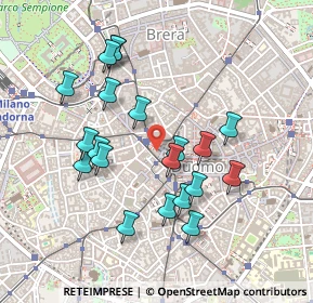 Mappa Via Santa Margherita, 20100 Milano MI, Italia (0.4455)