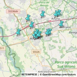 Mappa Via dello Stadio, 20013 Magenta MI, Italia (2.93786)
