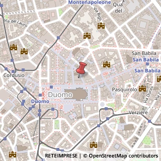 Mappa Piazza del Duomo 1 La Rinascente, Store, Q34, 20121 Milano MI, Italia, 20121 Milano, Milano (Lombardia)