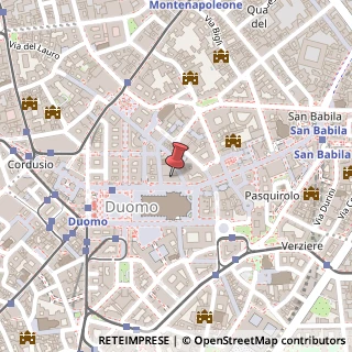 Mappa P.za del Duomo, 20121 Milano MI, Italia, 20121 Milano, Milano (Lombardia)