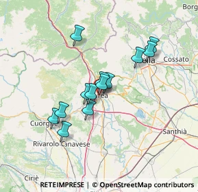 Mappa Via E. Guarnotta, 10015 Ivrea TO, Italia (10.99692)