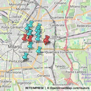 Mappa Via Ostiglia, 20133 Milano MI, Italia (1.52833)
