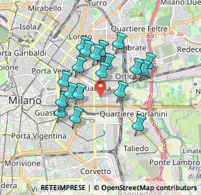 Mappa Via Ostiglia, 20133 Milano MI, Italia (1.417)