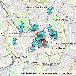 Mappa SOTTO LA METROPOLITANA Galleria Del Artigiano VICINO, 20121 Milano MI, Italia (0.699)