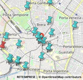 Mappa SOTTO LA METROPOLITANA Galleria Del Artigiano VICINO, 20121 Milano MI, Italia (1.1545)