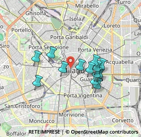 Mappa SOTTO LA METROPOLITANA Galleria Del Artigiano VICINO, 20121 Milano MI, Italia (1.43769)