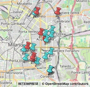 Mappa Via Privata Ozieri, 20129 Milano MI, Italia (1.7525)