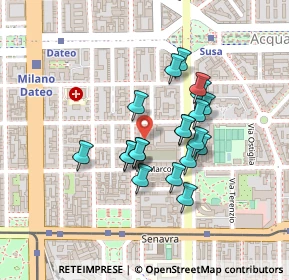 Mappa Via Privata Ozieri, 20129 Milano MI, Italia (0.1725)