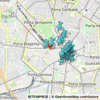 Mappa Via Ansperto, 20123 Milano MI, Italia (0.671)