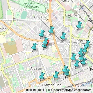Mappa Via Jacopo Palma, 20146 Milano MI, Italia (1.25833)
