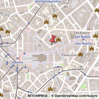 Mappa Via Agnello, 8, 20121 Milano, Milano (Lombardia)