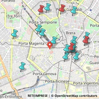 Mappa Via Terraggio, 20123 Milano MI, Italia (1.1725)