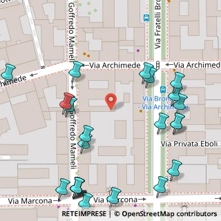 Mappa Via Archimede, 20129 Milano MI, Italia (0.0963)