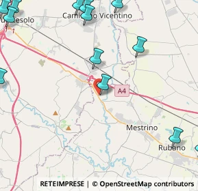 Mappa VIA IPPOLITO NIEVO, 35035 Mestrino PD, Italia (6.64643)