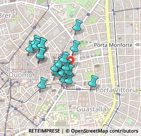 Mappa Via Cerva, 20121 Milano MI, Italia (0.3555)