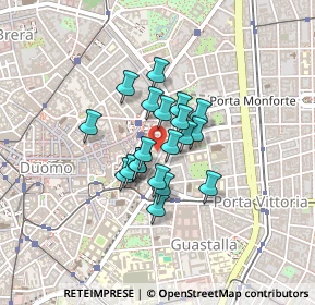 Mappa Via Cerva, 20121 Milano MI, Italia (0.266)