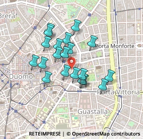 Mappa Via Cerva, 20121 Milano MI, Italia (0.3555)