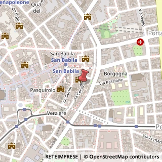 Mappa Via Cerva, 23, 20122 Milano, Milano (Lombardia)