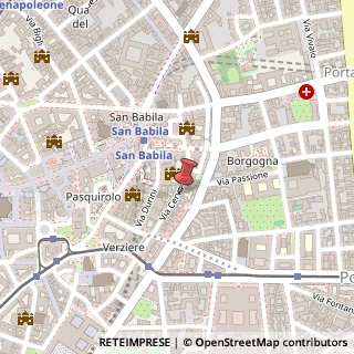 Mappa Via Cerva, 22, 20122 Milano, Milano (Lombardia)