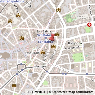 Mappa Via Durini, 26, 20122 Milano, Milano (Lombardia)