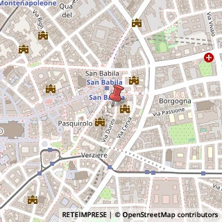 Mappa Via Durini, 23, 20122 Milano, Milano (Lombardia)