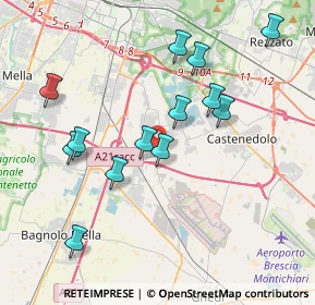 Mappa Via Colombera, 25010 Borgosatollo BS, Italia (3.80538)