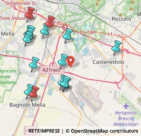 Mappa Via Colombera, 25010 Borgosatollo BS, Italia (4.47125)