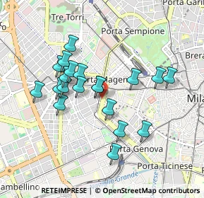 Mappa VIALE DI PORTA VERCELLINA, 20121 Milano MI, Italia (0.802)