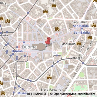 Mappa Piazza del Duomo,  20, 20122 Milano, Milano (Lombardia)