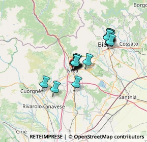 Mappa Piazza Mascagni, 10015 Ivrea TO, Italia (10.2435)