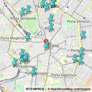 Mappa Via Armorari, 20123 Milano MI, Italia (1.4315)