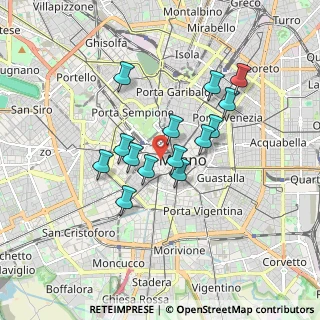 Mappa Via Privata Maria Teresa, 20123 Milano MI, Italia (1.39286)