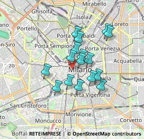 Mappa Via Bocchetto, 20123 Milano MI, Italia (1.28813)