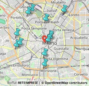 Mappa Via Bocchetto, 20123 Milano MI, Italia (1.85917)