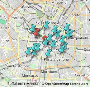 Mappa Via Bocchetto, 20123 Milano MI, Italia (1.2835)