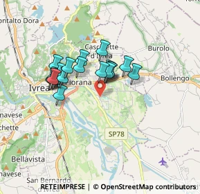 Mappa Viale Biella, 10015 Ivrea TO, Italia (1.3635)