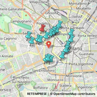 Mappa Via Coluccio Salutati, 20146 Milano MI, Italia (1.4215)