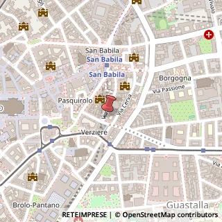 Mappa Via Durini, 2, 20122 Milano, Milano (Lombardia)