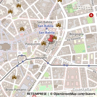Mappa Via Durini, 18, 20122 Milano, Milano (Lombardia)